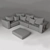 Stone Modular Sofas - Versatile Corner Design 3D model small image 3