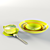 Ceramic Soup Set: Bulonnitsa and Bowls 3D model small image 1