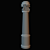 Title: Gypsum Column with Wooden Base 3D model small image 3