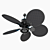 Elegant Ceiling Fan with Style 3D model small image 2