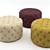 Modern Tufted Ottoman: Redefining Comfort 3D model small image 3