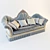 Elegant Palace Style Sofa 3D model small image 3