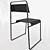 Sleek Black Chair | La Palma Linea 3D model small image 2