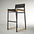 Sleek Catenary Bar Stool 3D model small image 1