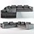 Versatile Modular Sofa with Shelves 3D model small image 3