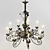 Elegance in Iron: Handcrafted Chandelier 3D model small image 1