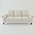 Convertible Beige Sofa Bed 3D model small image 1