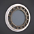 Moor Island Ring Mirror - Elegant Walnut Décor 3D model small image 1