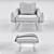 Modern Wireframe Armchair Set | Contemporary Ottoman 3D model small image 2