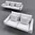 Sleek Wireframe Sofa 3D model small image 3