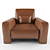 Cozy Moreton Armchair 3D model small image 2