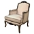 Elegant French Chair by Eichholtz 3D model small image 2