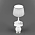 Modern Floor Lamp with Table 3D model small image 2