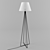 Minimalist Floor Lamp with Ostorp Olsten Shade 3D model small image 1