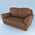 Vintage Leather Sofa - 160x85x90 - 2012 Archive 3D model small image 2