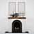 Elegant Fireplace Decor Set 3D model small image 1