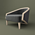 Cozy Wood Club Chair 3D model small image 1