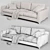 Sleek Moda Sofa 3D model small image 3