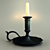 Elegant Black Swan Candleholder 3D model small image 1