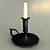 Elegant Black Swan Candleholder 3D model small image 2