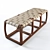 Modern Wooden Bungalow Bench 3D model small image 1