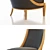 Elegant Art Deco Slipper Chair 3D model small image 2