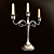 Elegant Alloy Candle Holder 3D model small image 3