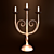 Elegant Vintage Candle Holder 3D model small image 1