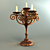 Retro Copper Candle Holder 3D model small image 2