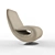 Elegant Curved Lounge Chair 3D model small image 1