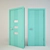Elegant Wave Doors by Mari Furniture Factory 3D model small image 3