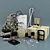 Chic Chanel Decor Set: Perfumes & Cosmetics 3D model small image 1