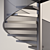 Modern Spiral Staircase 3D model small image 2