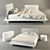 Italian Bedroom Set DOIMO - Bed, Nightstand, Dresser 3D model small image 1