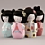 Traditional Japanese Kokeshi Doll: Handcrafted Lladro Collection 3D model small image 2