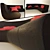 Versatile Leather Modular Sofa 3D model small image 1