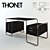 Sleek Thonet S 285/B117 Table Set 3D model small image 1