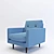 Cozy New York Armchair 3D model small image 1