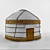 Kazakh Yurt: Traditional Nomadic Shelter 3D model small image 1