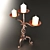 Elegant Iron Twist Candle Holder 3D model small image 2