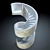 Spiral Stair with Unwrapped UVW 3D model small image 3