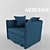 Modern Fox Armchair by MERIDIANI 3D model small image 2