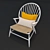 Elegant Modern Side Chair 3D model small image 1