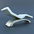 Heated Designer Deck Chair 3D model small image 2