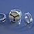 Sterling Silver Ring Set 3D model small image 1