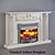Marble Art Deco Fireplace 3D model small image 1