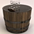 Rustic Wine Barrel Coffee Table 3D model small image 1