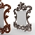 Elegant Carved Frame Mirror 3D model small image 1