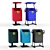 Versatile Street Waste Bins 3D model small image 1