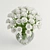 Elegant White Rose Bouquet 3D model small image 2